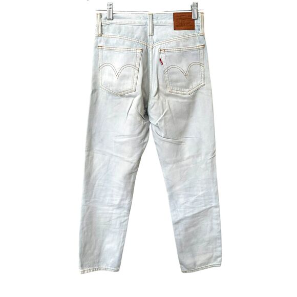 LEVIS Wedgie Straight Denim Light Wash Sz 25 - Picture 3 of 6